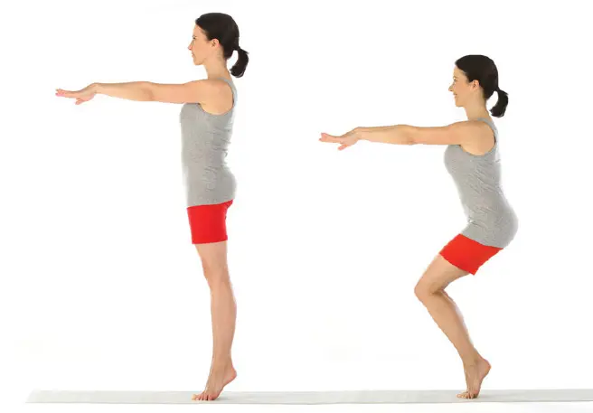 Venen stärken mit Hockstellung